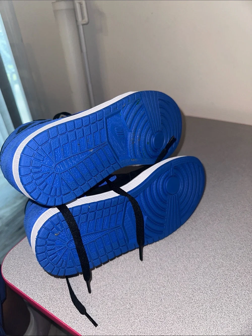 Jordan High-Top Sneakers — Black & Blue